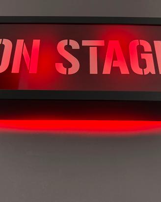 Insegna Luminosa "ON STAGE" Metallo Stile Vintage