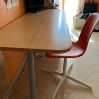 Scrivania e sedia 160x60