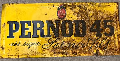 Targa insegna originale Pernod 45