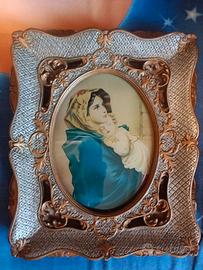 QUADRO IN GESSO MADONNA CON BAMBINO  GESU' VINTAGE