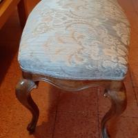Pouf/ottomana in stile chippendale
