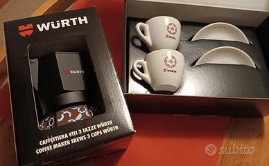 Set moka Mokavit Wurth da 3 e 2 tazzine e piattini