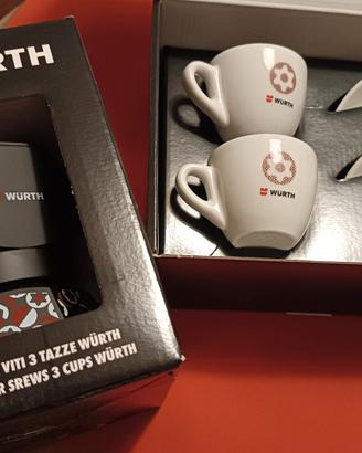 Set moka Mokavit Wurth da 3 e 2 tazzine e piattini