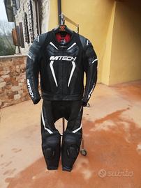 tuta moto 52 divisibile mtech in pelle