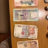 Lotto banconote del mondo vintage