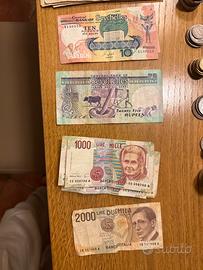 Lotto banconote del mondo vintage