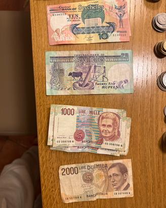 Lotto banconote del mondo vintage