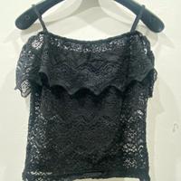 Top con bretelle trasparente