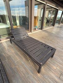 sdraio chase longue da esterno in fibra sintetica
