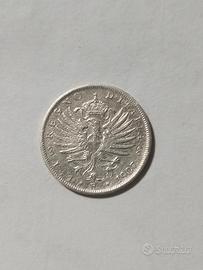 moneta 1 lira aquila sabauda 1907 argento 
