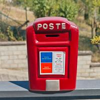 Salvadanaio Poste Italiane rosso vintage