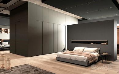 Cabina Armadio Tot. L.18m + Letto / Come disegno