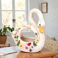 vaso  di fiori cigno 