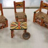 Sedie siciliane in miniatura Pezzi unici dipinti
