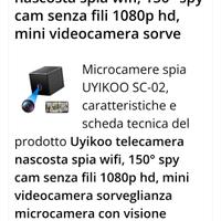Mini Telecamera  UYIKOO