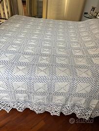 Coperta estiva matrimoniale uncinetto mano vintage