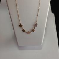 Collana girocollo in argento 925 placcato oro 