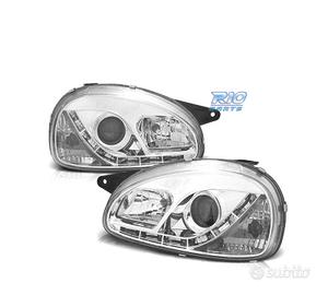 FARI OPEL CORSA B 93-00 LUCE DIURNA A LED FONDO CR