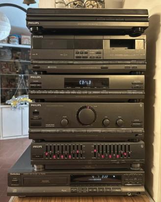 Stereo hi-fi vintage Philips CD giradischi