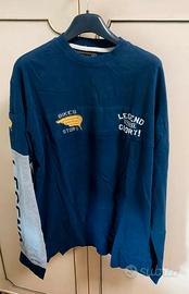 Maglietta Uomo Maniche Lunghe Café Racer XXL Blu
