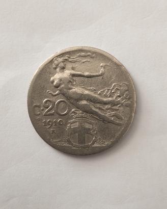 moneta 20 centesimi del 1910