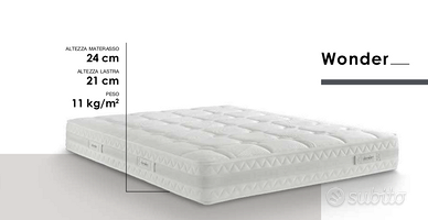 2x Materasso Dorelan Wonder 195x80h24 molle
