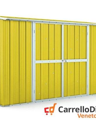 Casetta in lamiera per esterno 307x100cm giallo