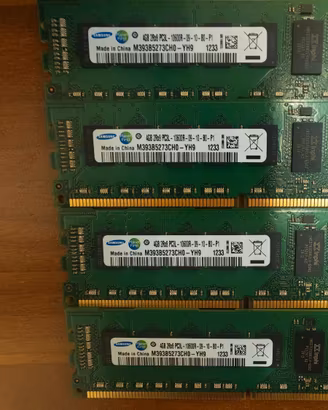 4x 4GB DDR3L ecc Registered Samsung PC3L-10600R