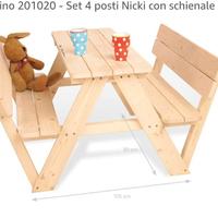 panca giardino per bambini