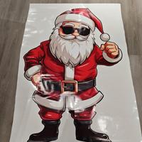 Adesivo per vetrina natalizia Babbo Natale