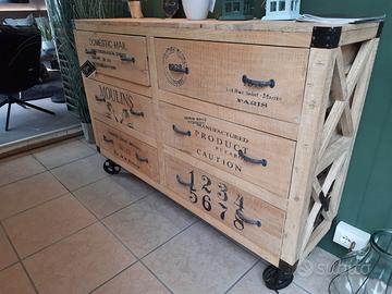 Credenza Mail Letter di J-Line con ruote