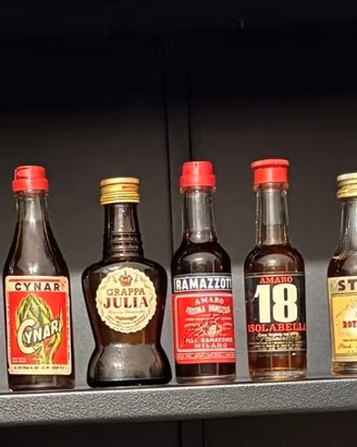 Lotto 14 Bottiglie Mignon Liquori Vintage Anni 70