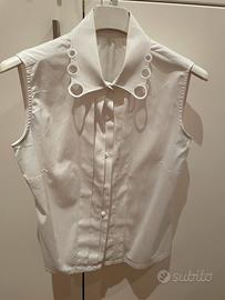 Camicia donna bianca smanicata Naracamicie