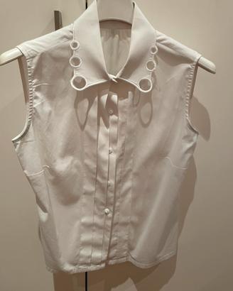 Camicia donna bianca smanicata Naracamicie
