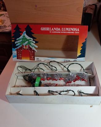 luci natalizie anni 70 fondo magazzino natale