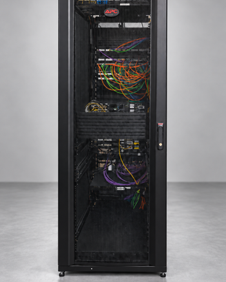 7 Armadi rack APC 42U con 2 PDU e patch panel