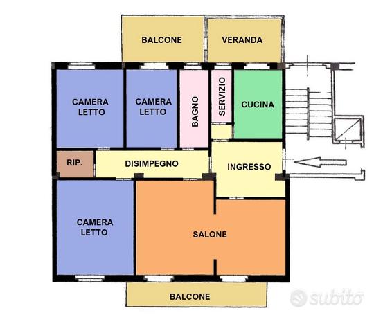 Ampio appartamento al 6 piano con ascensore