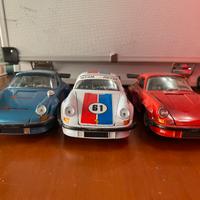 3 Porsche Burago 1:24