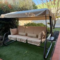 Dondolo da giardino 3 posti trasformabile in letto