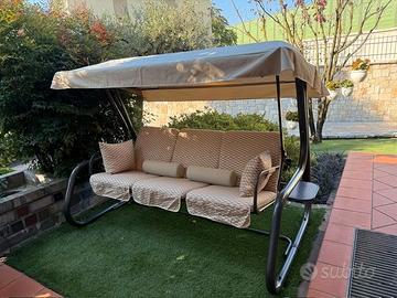 Dondolo da giardino 3 posti trasformabile in letto