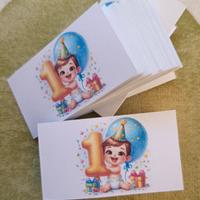bigliettini primo compleanno 