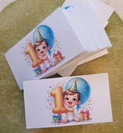 bigliettini primo compleanno 