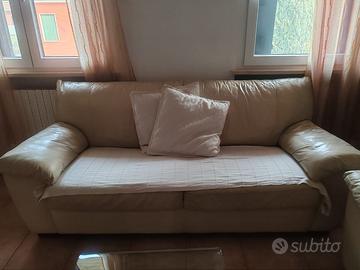 Coppia divani in fior di pelle