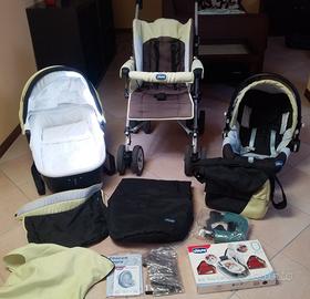 Passeggino chicco trio enjoy completo di accessori