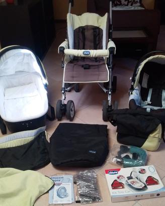 Passeggino chicco trio enjoy completo di accessori