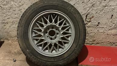 Cerchio lega e gomma x bmw 318 320 storica