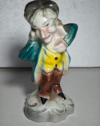 Statuina ceramica vintage Gobbo SciòSciòScartellat