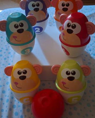 Gioco monkey strike (bowling) bambini