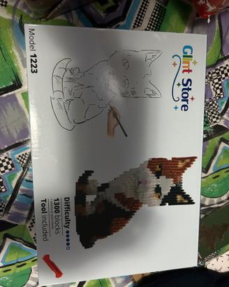 Gatto in mattoncini da montare