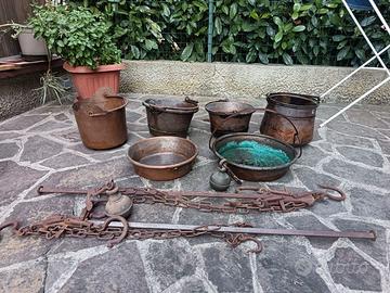 Oggetti vari in rame